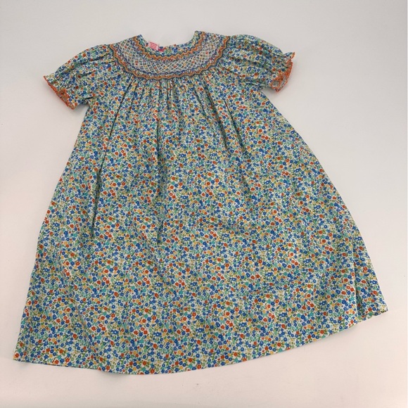Claire and Charlie Floral Smocked Kids Girls Dress Size 4 4T - Picture 1 of 3